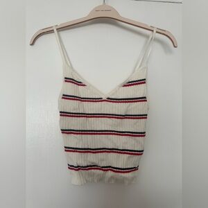 Kendall & Kylie red white and blue striped tank NWT
